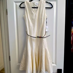 Brand new tags attached Calvin Klein cream colored midi dress